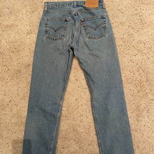 Vintage Levi's 501 button-fly stonewashed jeans